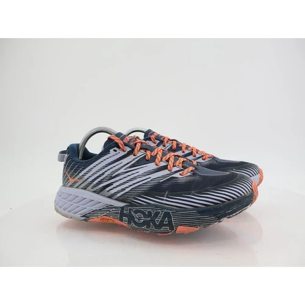 Hoka One One Speedgoat 4 Women's Size 9.5 Running Shoes Orange Blue * see desc